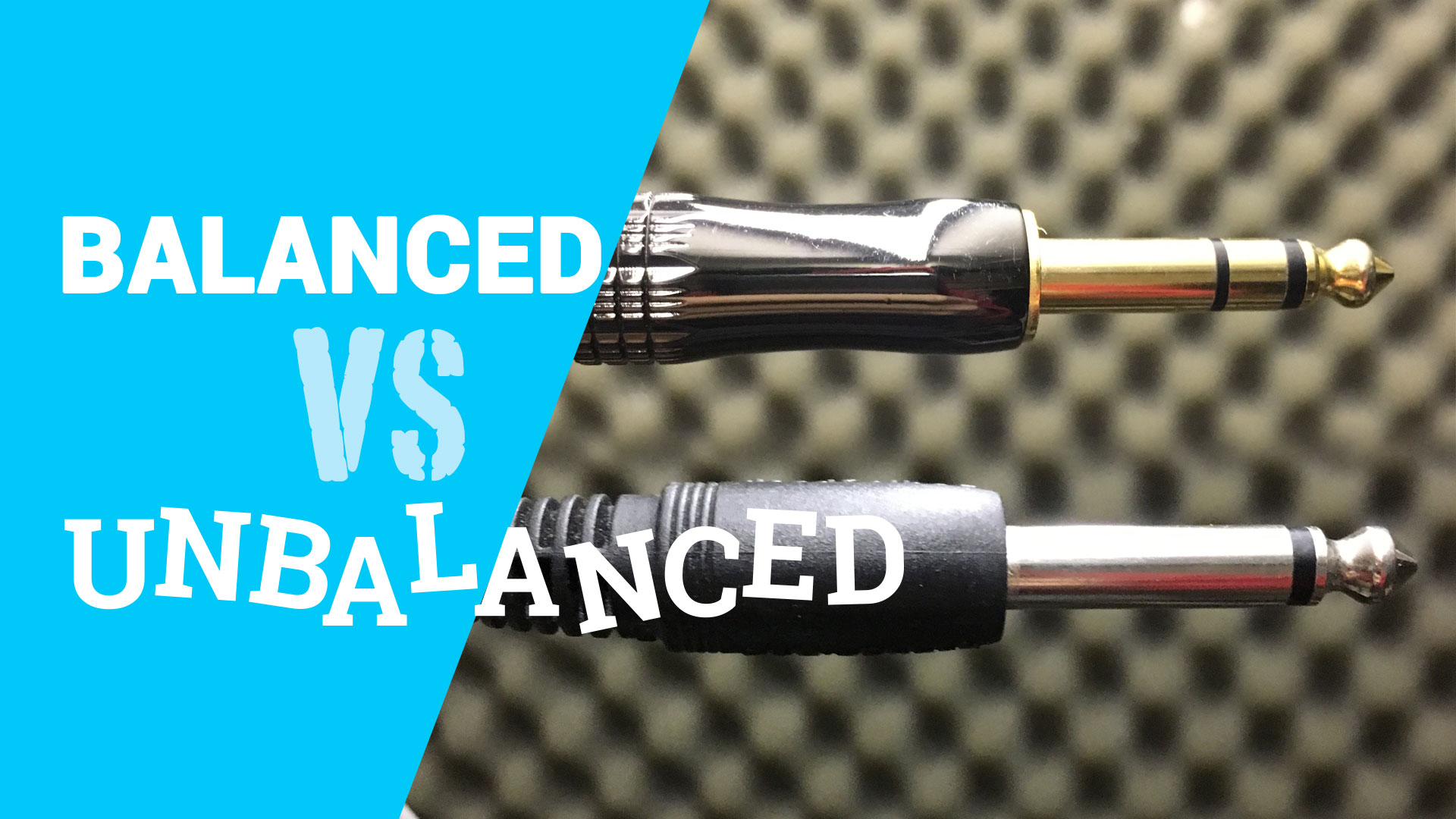 balanced vs unbalanced cables - TS and TRS connectors